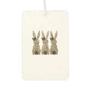 Leopard Cute Bunny Bow Funny Christian Easter Day  Air Freshener