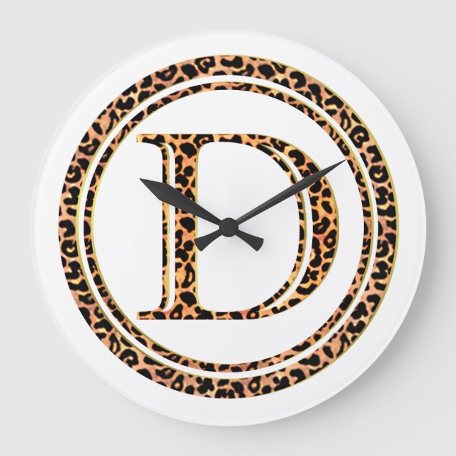 leopard D Large Clock (Front)