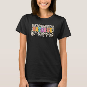 Leopard Daycare Provider Appreciation Back To Scho T-Shirt