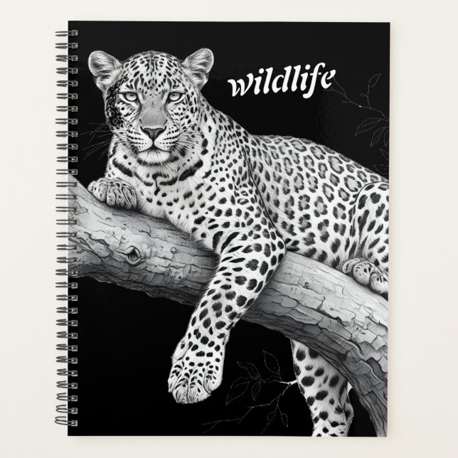 Léopard de minuit, illustration de faune et flore  (Devant)