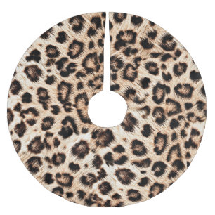 Leopard Design Pattern: Wild Elegance. Brushed Polyester Tree Skirt
