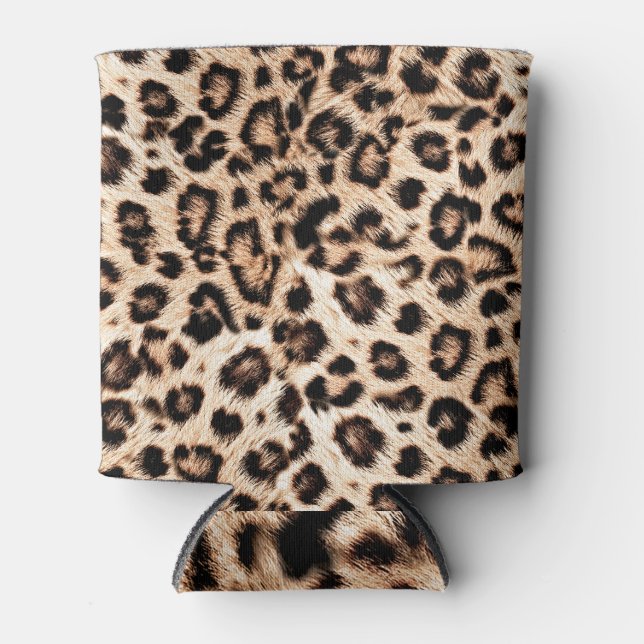 Leopard Design Pattern: Wild Elegance. Can Cooler (Front)
