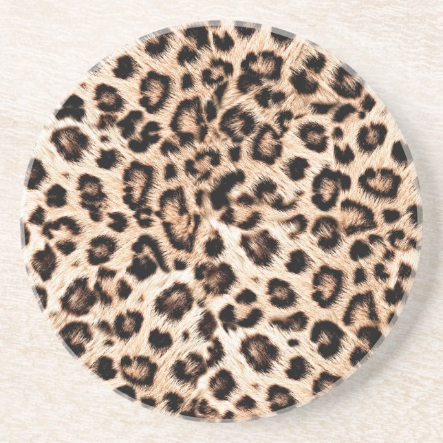 Leopard Design Pattern: Wild Elegance. Coaster (Front)