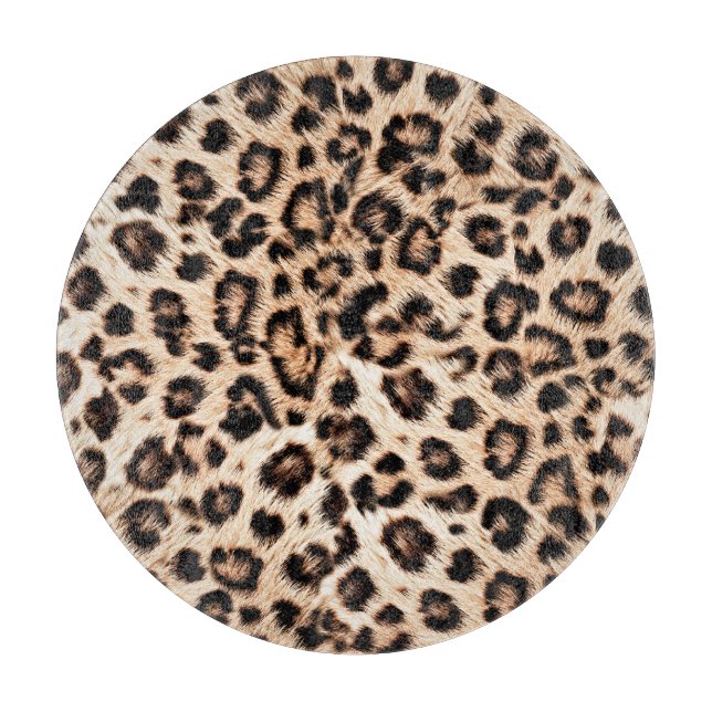 Leopard Design Pattern: Wild Elegance. Cutting Board (Front)