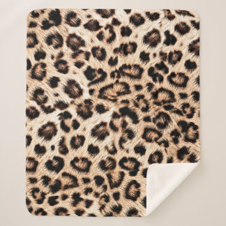 Leopard Design Pattern: Wild Elegance. Sherpa Blanket