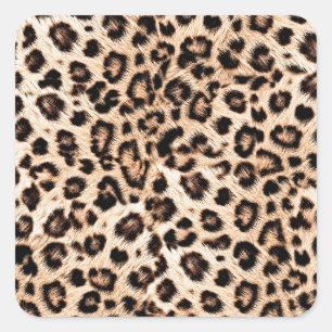 Leopard Design Pattern: Wild Elegance. Square Sticker