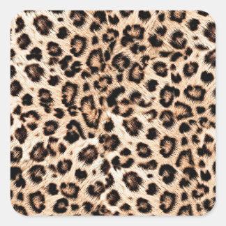 Leopard Design Pattern: Wild Elegance. Square Sticker