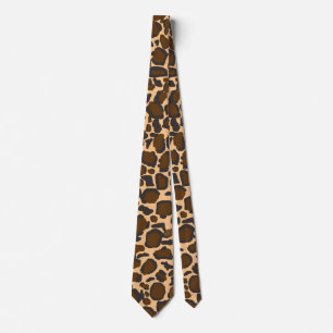 leopard design tie