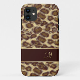 Leopard Design with Your Initial iPhone 11 Case