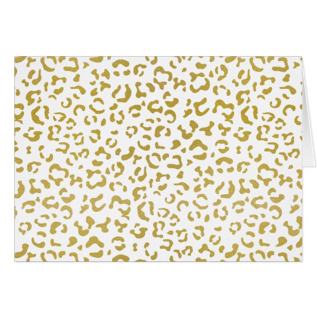 Leopard d'or, Parties scintillant d'or, Empreinte  (Devant horizontal)