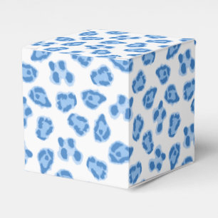 Leopard Dot in Blue Porcelain Favor Box