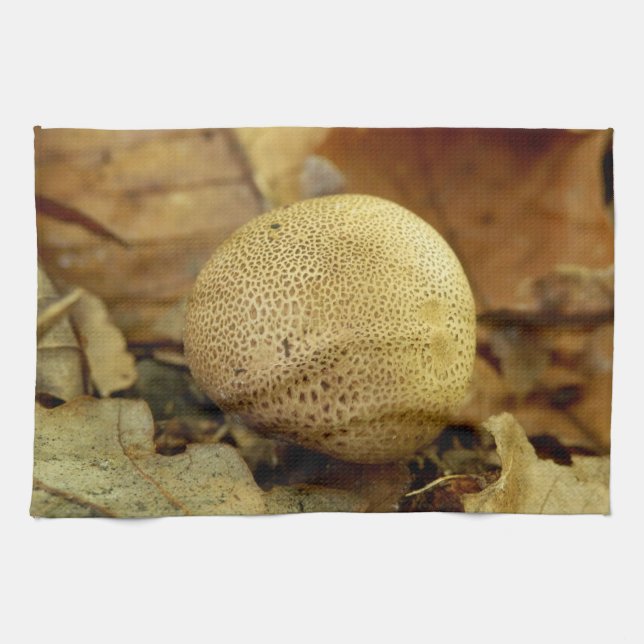 Leopard Earthball Fungus Tea Towel (Horizontal)