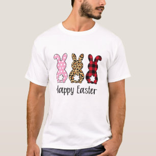 Leopard Easter Bunny Rabbit Trio Cute Easter T-Shirt