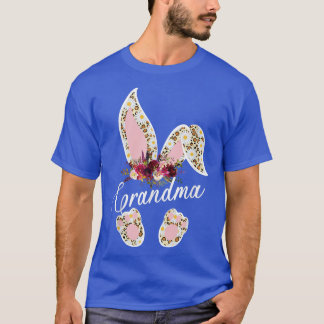 Leopard Easter Grandma Bunny Matching Family Easte T-Shirt
