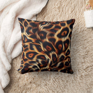 Leopard Edge: Add Exotic Flair to Bed Throw Pillow