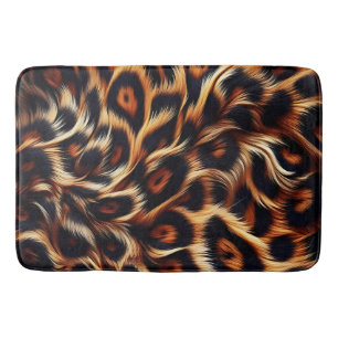 Leopard Edge: Add Exotic Flair to Your Shower Bath Mat