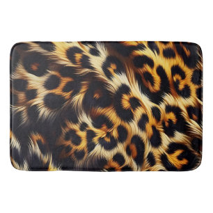 Leopard Elegance:That Steals the Show Bath Mat