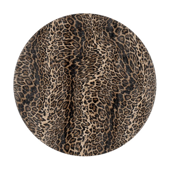 Leopard Elegant print Cutting Board (Front)
