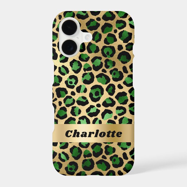 Leopard emerald green gold cheetah pattern name (Back)