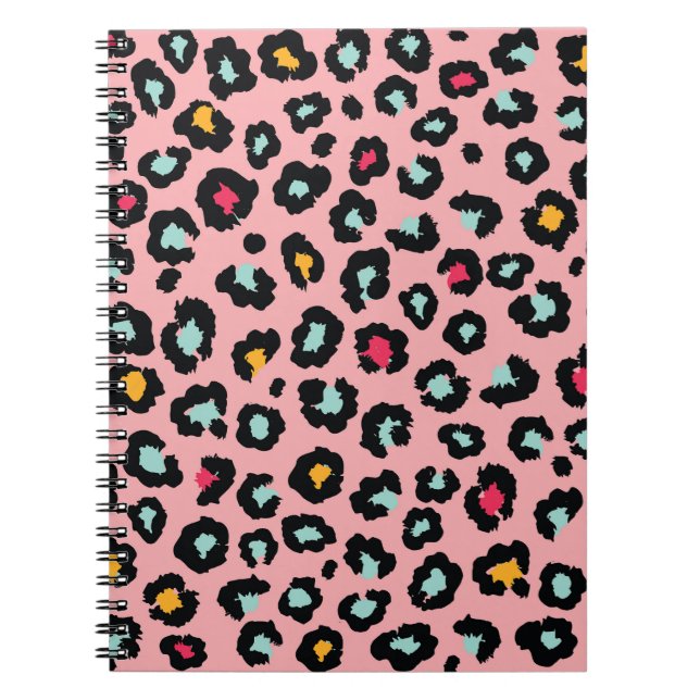Leopard Exotic: Colourful Seamless Fun. Notebook (Front)