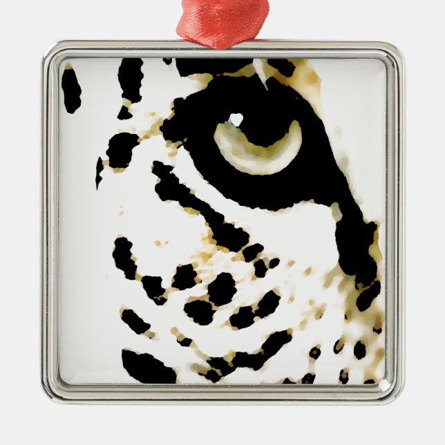 Leopard Eye Metal Ornament (Front)