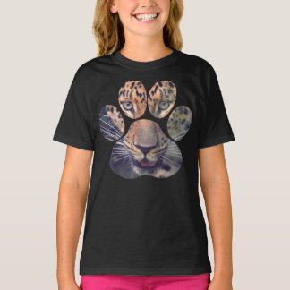 leopard eyes paw animal cat cheetah lion tiger T-Shirt