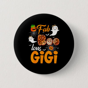 Leopard Fab Boo Lous Gigi Soky Halloween Costume G 2 Inch Round Button