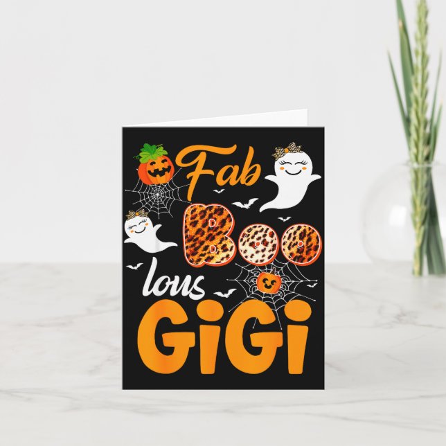 Leopard Fab Boo Lous Gigi Soky Halloween Costume G Card (Front)