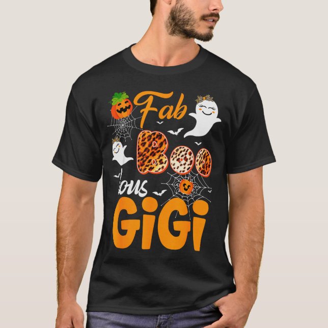 Leopard Fab Boo Lous Gigi Soky Halloween Costume G T-Shirt (Front)