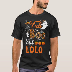 Leopard Fab Boo Lous Lolo Spooky Halloween Costume T-Shirt