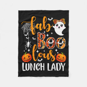 Leopard Fab Boo Lous Lunch Lady Matching Group Tee Fleece Blanket