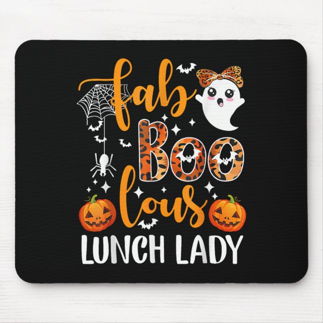Leopard Fab Boo Lous Lunch Lady Matching Group Tee Mouse Pad (Front)