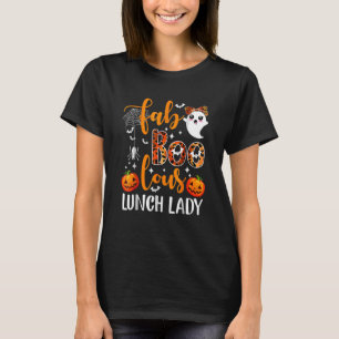 Leopard Fab Boo Lous Lunch Lady Team Teacher Hallo T-Shirt