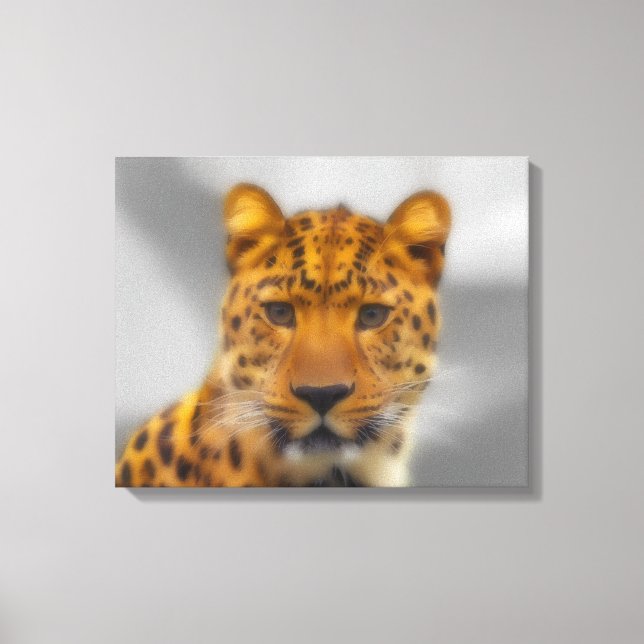 Leopard Face Canvas Print (Front)