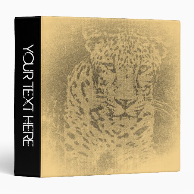 Leopard Face Close-Up | Personalized Binders (Front/Spine)