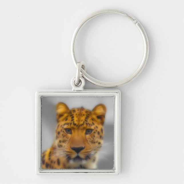 Leopard Face Keychain (Front)