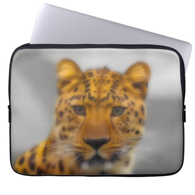 Leopard Face Laptop Sleeve (Front)