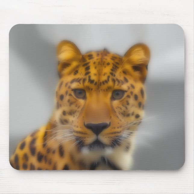 Leopard Face Mouse Pad (Front)