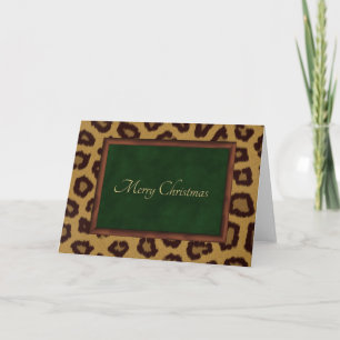 Leopard Fancy Christmas Card