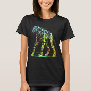 Leopard Fantasy Robot Artwork  Zoo Animal Tiger T-Shirt