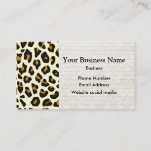 Leopard fashion print pattern business card