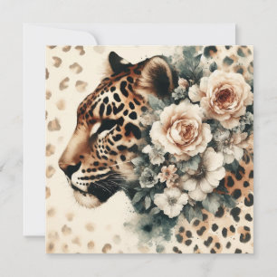 Leopard flower card