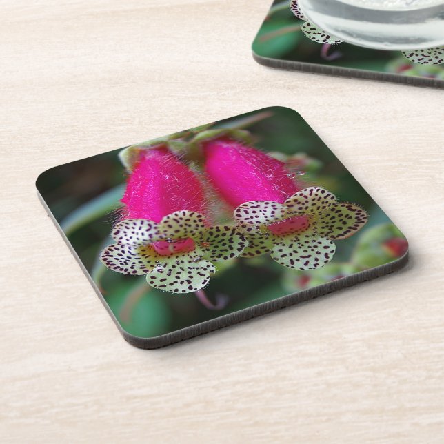 Leopard Flower Design Coaster (Left Side)