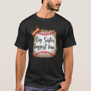 Leopard Football Big Sister Biggest Fan Game Day T T-Shirt