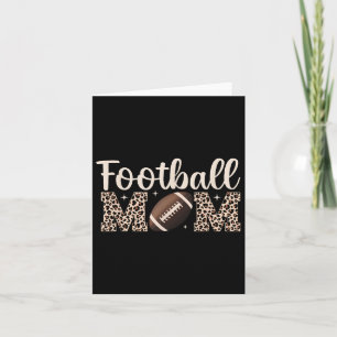 Leopard Football Mom Mama Women Football Player Mo Card