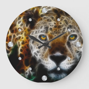 Leopard Fractal  Wall Clock