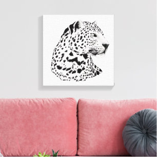 Leopard from Jungle Animals Stretched Canvas Print