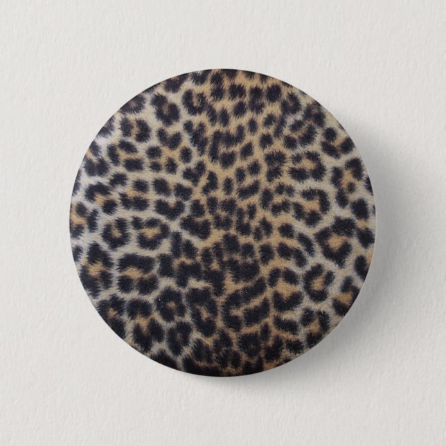 Leopard Fur 2 Inch Round Button (Front)