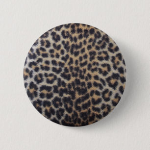 Leopard Fur 2 Inch Round Button