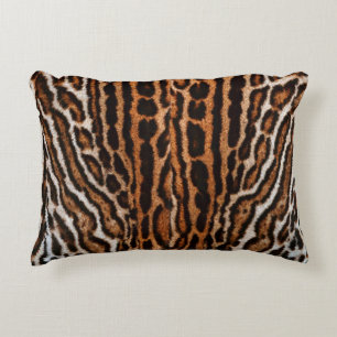 leopard fur background texture accent pillow